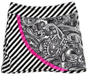 New Swingdish Black & White Striped Paisley 18” Golf Skort Size XL MSP$89-1
