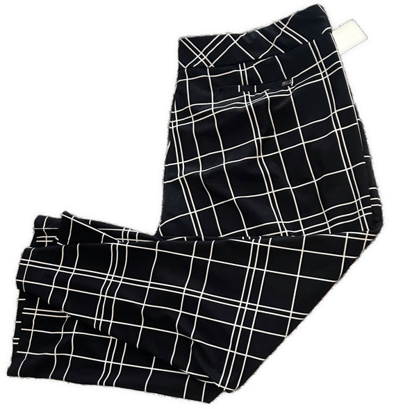 Tail Black White Grid Capri Pants Size 18