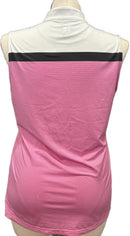 Footjoy Women's Pink Mini-Striped Sleeveless Polo w/Logo Size L-2