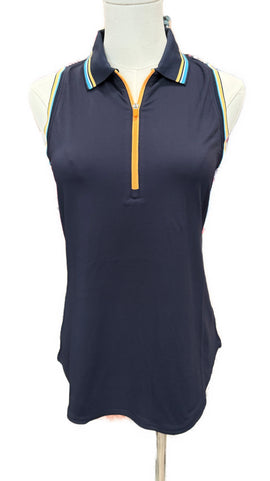 New Women's Jofit Cutaway Golf Polo w/Rib Trim Midnight MSP$86