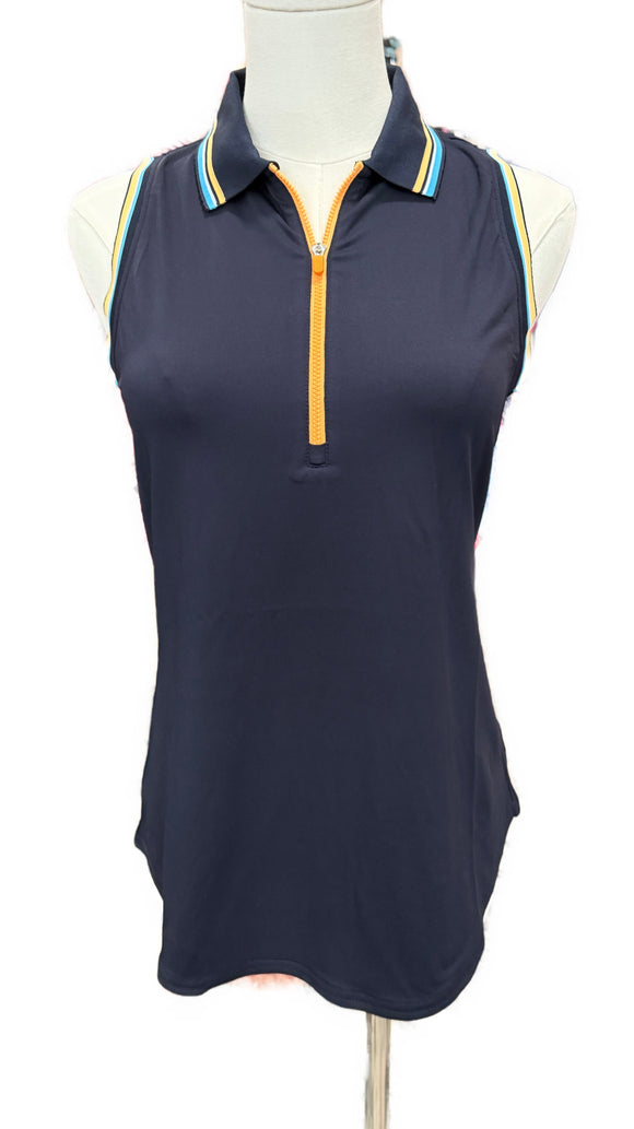 New Women's Jofit Cutaway Golf Polo w/Rib Trim Midnight MSP$86