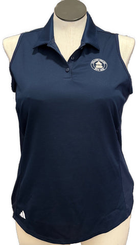New Adidas Women's Textured Sleeveless Golf Polo w/Logo Size XL MSP$65