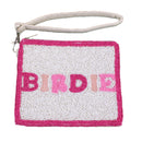 New White & Pink Birdie Beaddie Bag-1