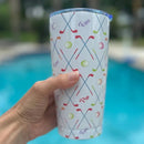 New Born to Rally Golf Club Tumbler-1