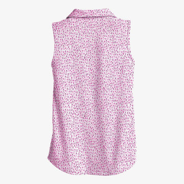 New Scales Jaws Women's Sleeveless Golf Polo Shirt MSP$80 - 0