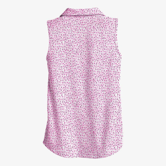 New Scales Jaws Women's Sleeveless Golf Polo Shirt MSP$80