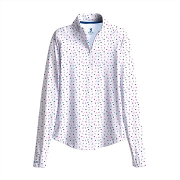 New Scales White Salty Knowledge LS Quarter Zip Size S MSP$85