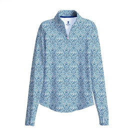 New Scales Women's Navy 12 Knots LS Quarter Zip Size S MSP$85