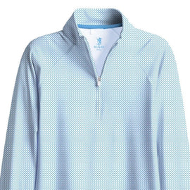 New Scales Women's Nautical Powder Blue LS Quarter Zip Size S MSP$85 - 0