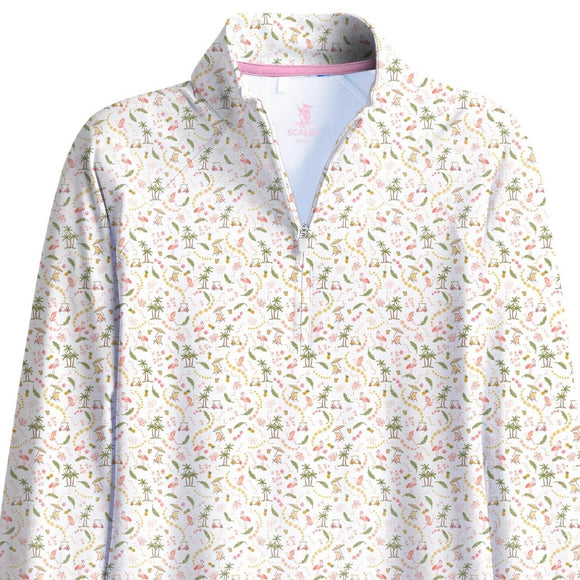 New Scales Women's Vacay LS Quarter Zip Size S MSP$85