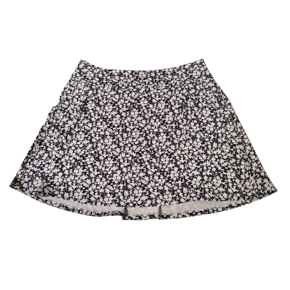 Adidas Black & White Floral Pull-On Skort Size M MSP $85