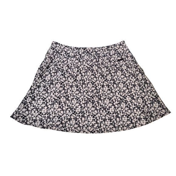 Adidas Black & White Floral Pull-On Skort Size M MSP $85