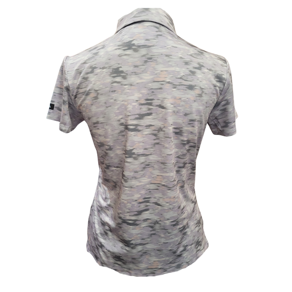 New Bad Birdie Women's Core Golf Polo - Undulated Fog- Thistle