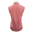 New Nivo Sport Red & White Lucetta Floral Sleeveless Polo Size S MSP$78-2