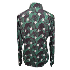 Puma 1/4 Zip Green/Black/White Foliage & Floral Pullover Size M MSP $65 - 0