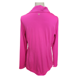 Jofit Hot Pink 1/4 Zip Asymmetrical Pullover Size M MSP $98 - 0