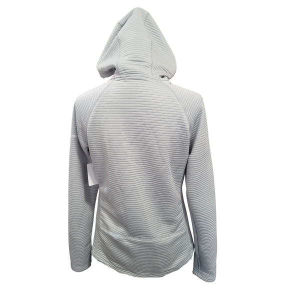 Columbia Golf Full-Zip Gray Ribbed Hoodie Size M