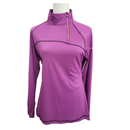 Women's Columbia Golf Purple Striped 1/4 Zip Pullover Size M MSP$65-1