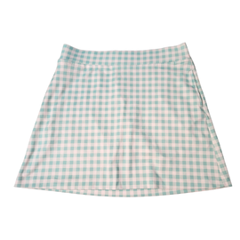 Bermuda Sands Green & White Check Print Golf Skort Size S MSP$85