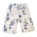 Slimsation White & bBlue Floral Golf Shorts Size 6-2