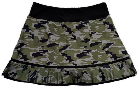 Kojooin 17.5” Green Camo Print Golf Skort Size XL