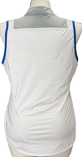 Adidas Gray & White Color Block Women's Sleeveless Golf Top Size XL - 0