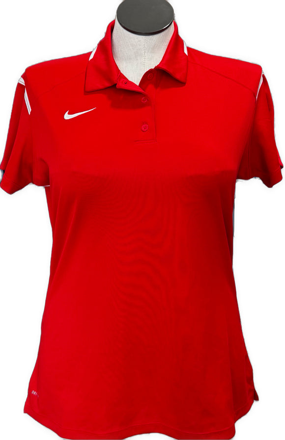 Nike Women's Red Short Sleeve Polo w/White Trim Size XL