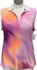 Nike Purple & Orange Watercolor Women's Sleeveless Golf Top Size XL-1