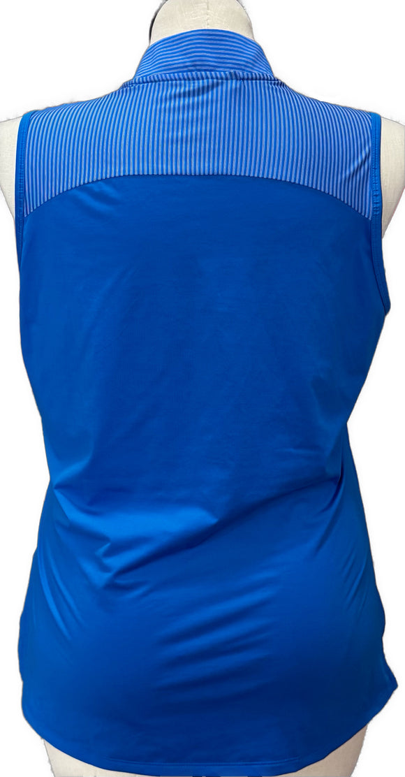 Adidas Blue Striped Women's Sleeveless Golf Top Size XL