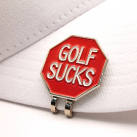 New Mulligan Hooligan Golf Sucks Ball Marker & Hat Clip - 0