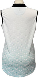 Bermuda Sands Ombré Teal Fan Print Women's Sleeveless Top Size XL-2