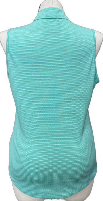 Adidas Mint Micro Dot Women's Sleeveless Golf Top w/Logo Size XL - 0