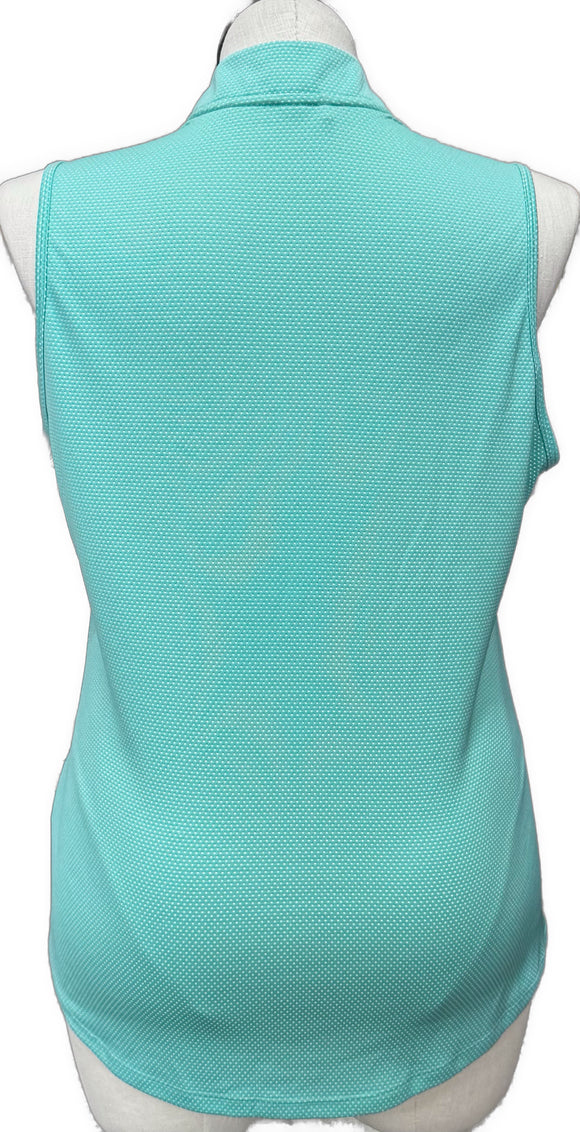 Adidas Mint Micro Dot Women's Sleeveless Golf Top w/Logo Size XL