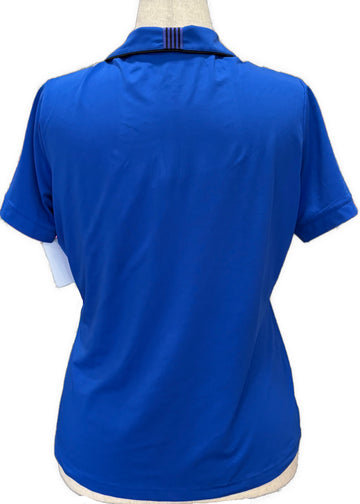 GGBlue Women's Tanzanite Blue Short Sleeve Polo Size L MSP$88 - 0