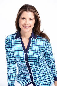 New Kinona Class Act Longsleeve Plaid Golf Top Size M MSP$112