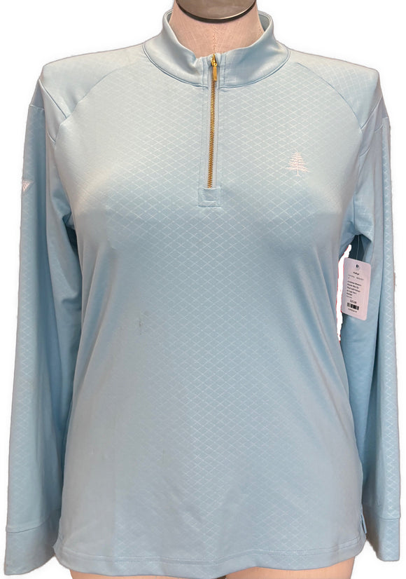 Levelwear Women's Light Blue 1/4 Zip Golf Pullover w/Logo Size L MSP$90