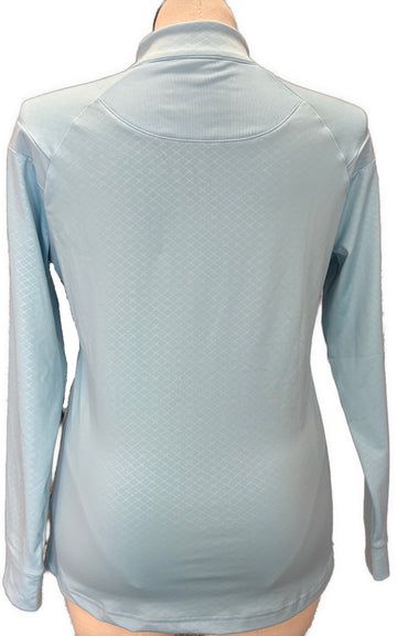 Levelwear Women's Light Blue 1/4 Zip Golf Pullover w/Logo Size L MSP$90 - 0