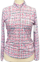 New EP NY Women's Long Sleeve Abstract 1/4 Zip Golf Top Size S MSP$95-1