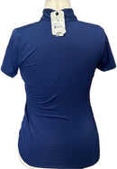 New EP NY Women's Short Sleeve Zip Mock Golf Polo Inky MSP$88-2