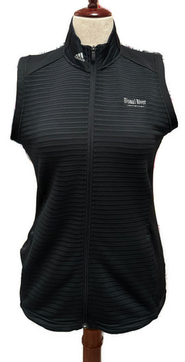 Adidas Women's Black Textured Golf Vest w/ Logo MSP$80