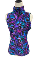 Tzu Tzu Electric Zebra Allie Sleeveless Golf Top Size L MSSP$99-1