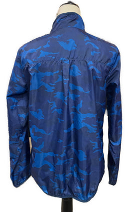 GGBlue Women's Blue Camo Print Full-zip Windbreaker Size M MSp$110 - 0