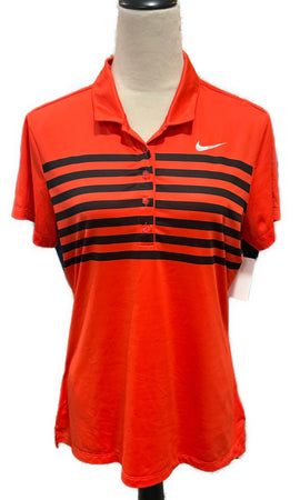 Nike Golf Women's Striped Golf Polo Size L