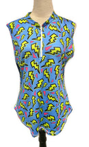 Proud 90 Women's 90's Print Sleeveless Golf Polo Size L-1