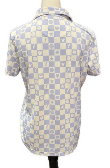 Swing Juice Women's Golf Smile Face Polo Size L MSP$88 - 0