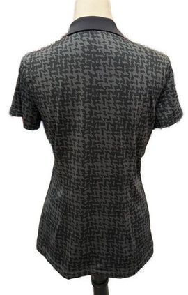 Nike Golf Women's Black & Gray Print Polo Size M - 0