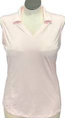 Lady Hagen Light Pink Sleeveless Women's Golf Polo Size L MSP$50-1