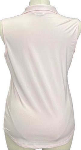 Lady Hagen Light Pink Sleeveless Women's Golf Polo Size L MSP$50 - 0