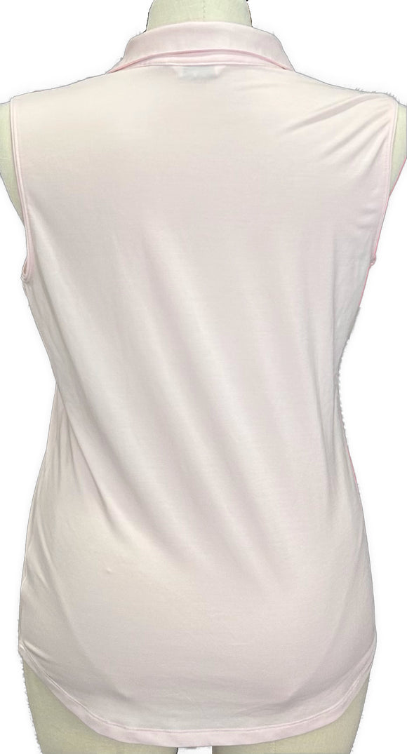 Lady Hagen Light Pink Sleeveless Women's Golf Polo Size L MSP$50