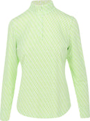 New Under Armour Women's Lime Print Playoff Golf Pullover MSP$85-1